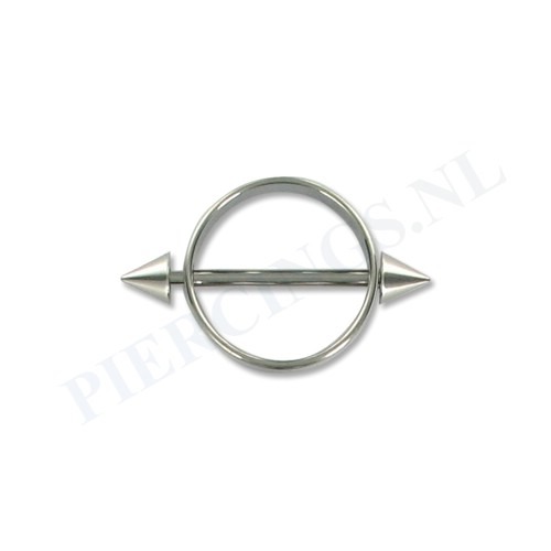 Tepelpiercing shield spikes XL