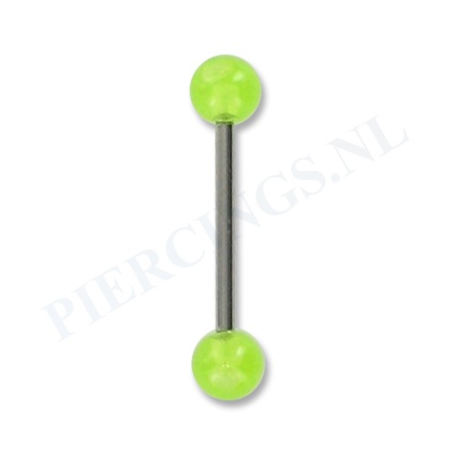 Tongpiercing acryl geel