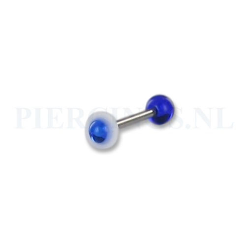 Tongpiercing acryl ufo blauw klein