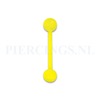 Tongpiercing flexibel geel