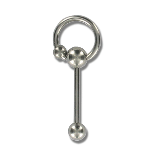 Tongpiercing met ring klein