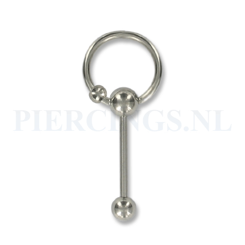 Tongpiercing met ring