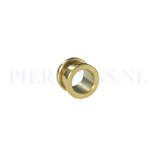 Tunnel goud kleur smal 10 mm 10 mm