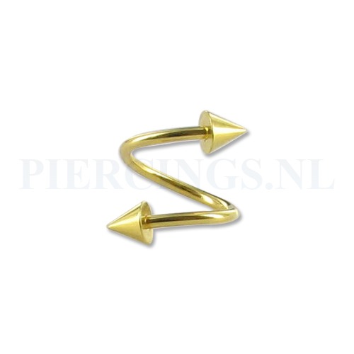 Twister 1.2 mm goud kleur spikes L