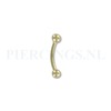 Wenkbrauwpiercing goud 14 karaat