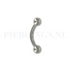 Wenkbrauwpiercing titanium 1.2 mm 